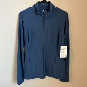 NWT Athleta Shanti Jacket in Powervita, Iron Blue Sz L